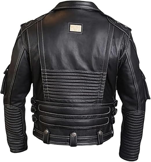 Men's Genuine Cowhide Top Grain Premium Heavyweight Biker Leather Jacket | HD Motorcycle Black Leather Jacket |