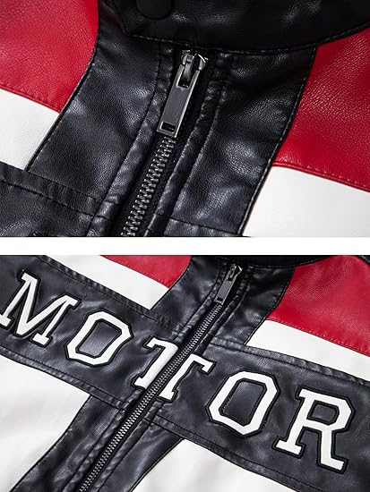 Men's Leather Jackets Stand Collar Real Leather  Motorcycle Zipper Coat Biker Windbreaker