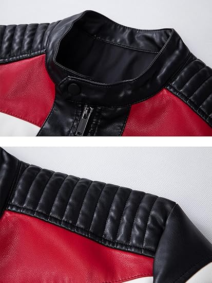 Men's Leather Jackets Stand Collar Real Leather  Motorcycle Zipper Coat Biker Windbreaker